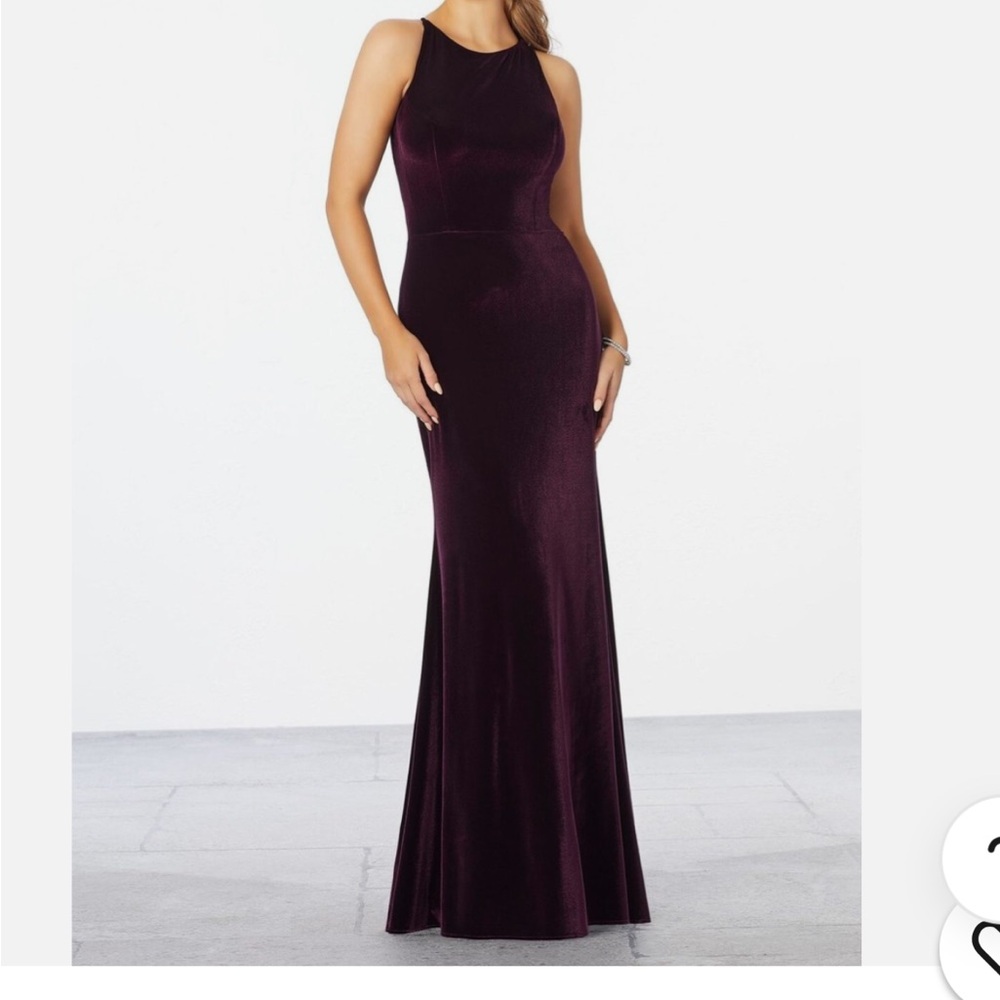 Mori Lee Black Velvet Dress